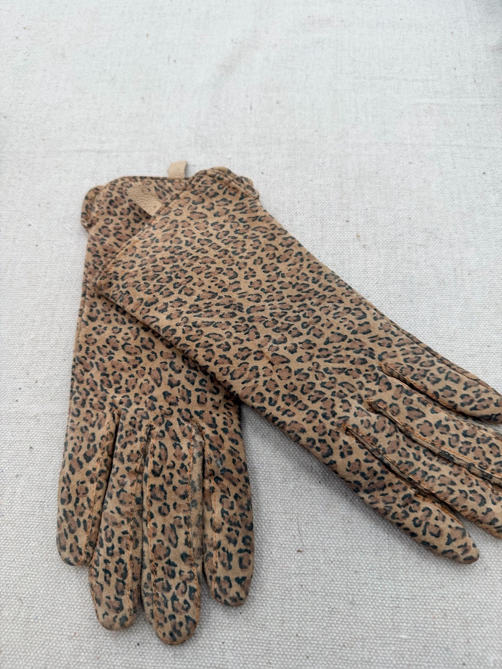 Leopard Print Women's Gloves in Brown